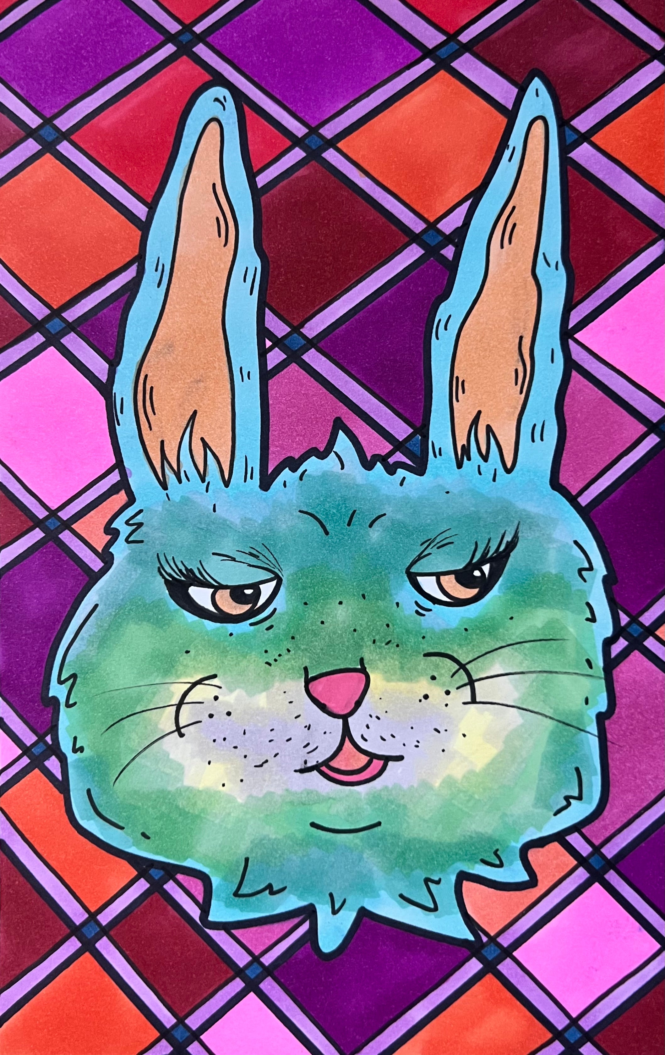 Bored bunny drawing