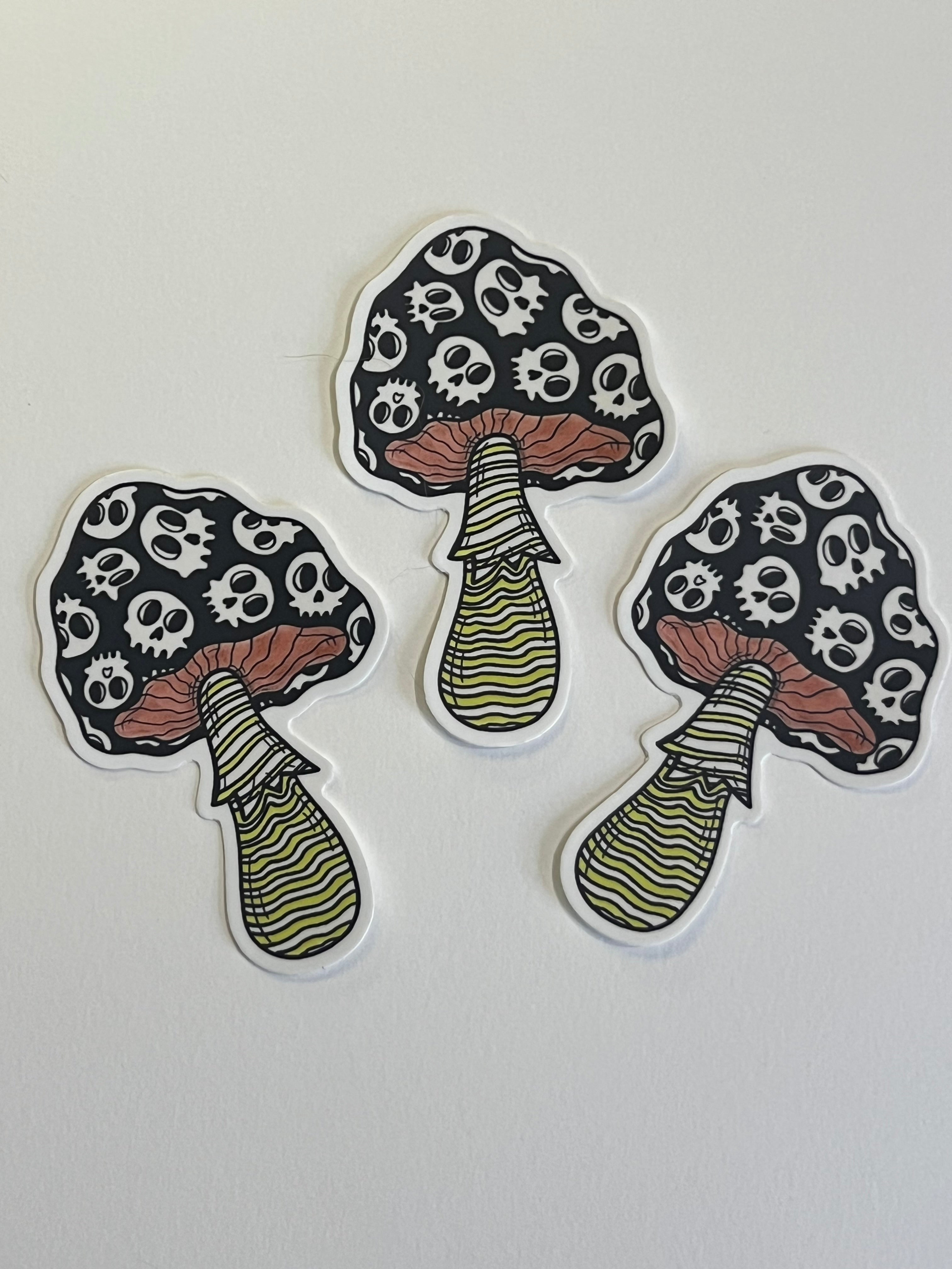 Skull Mushroom Sticker