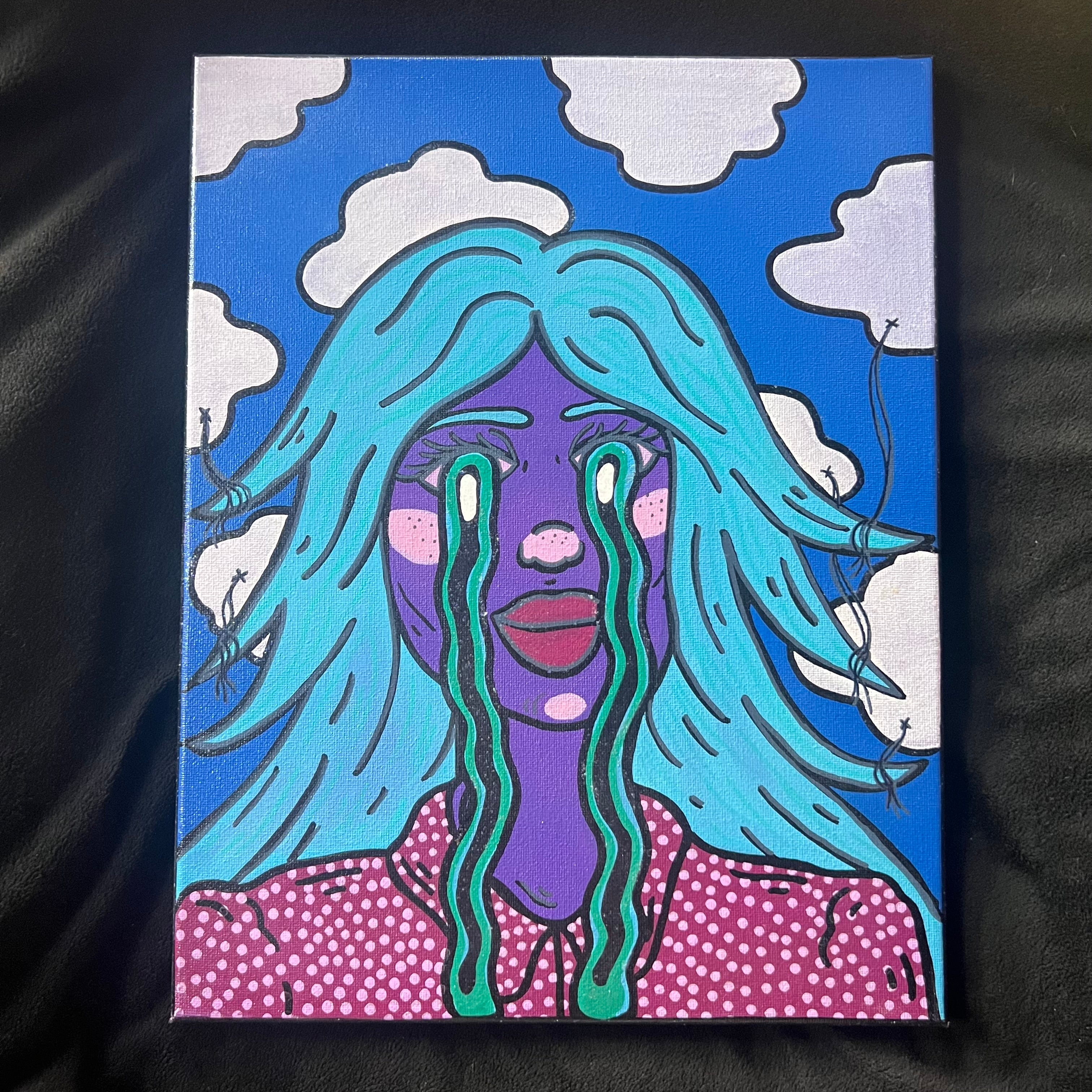 My eyes are falling painting