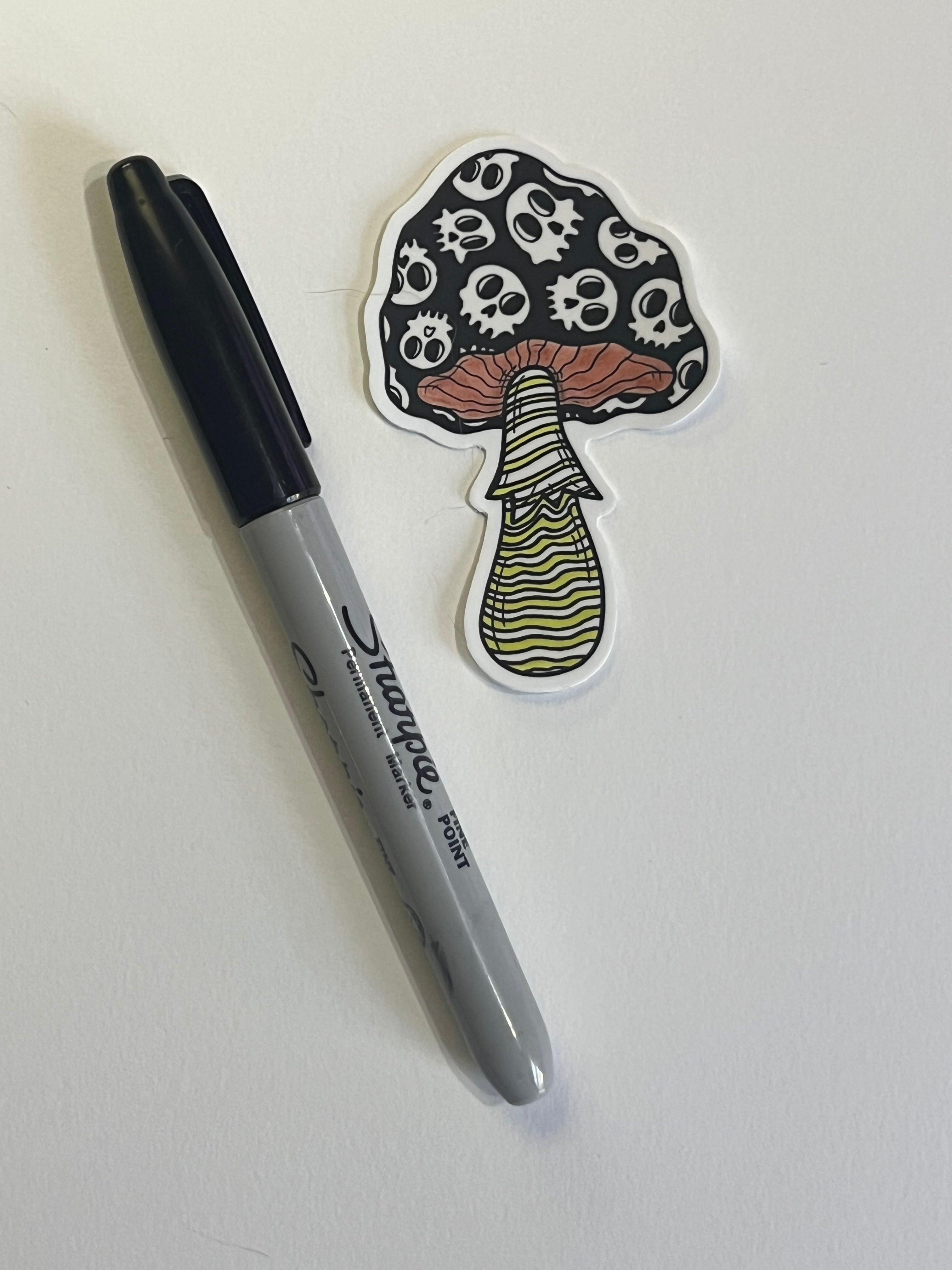 Skull Mushroom Sticker
