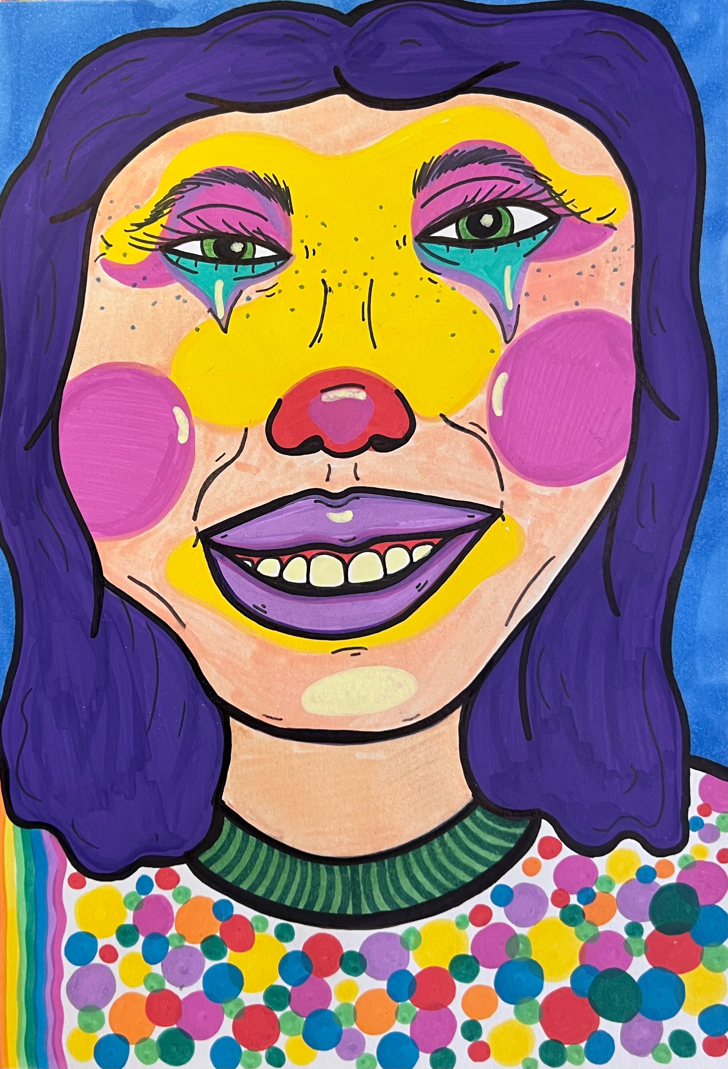 Clown creep drawing