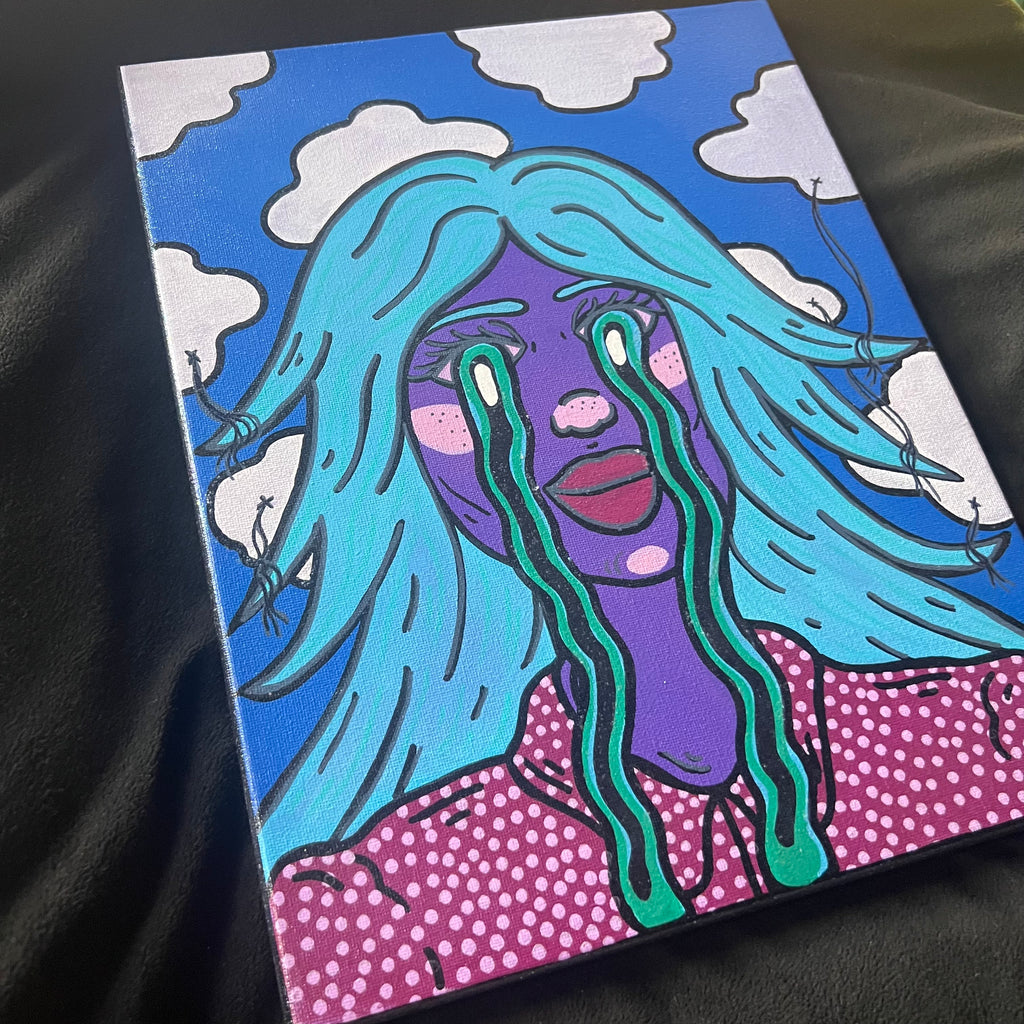 My eyes are falling painting