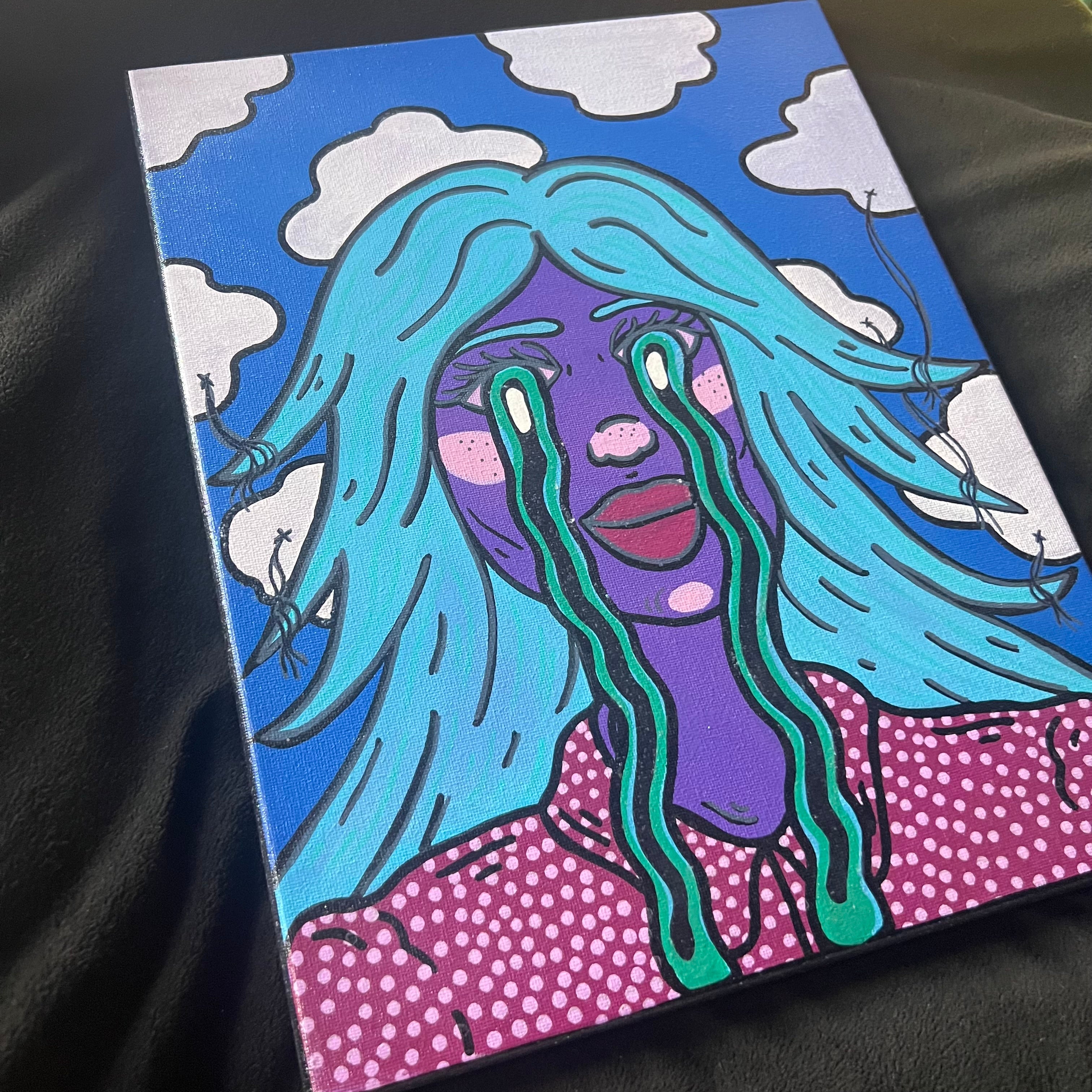 My eyes are falling painting