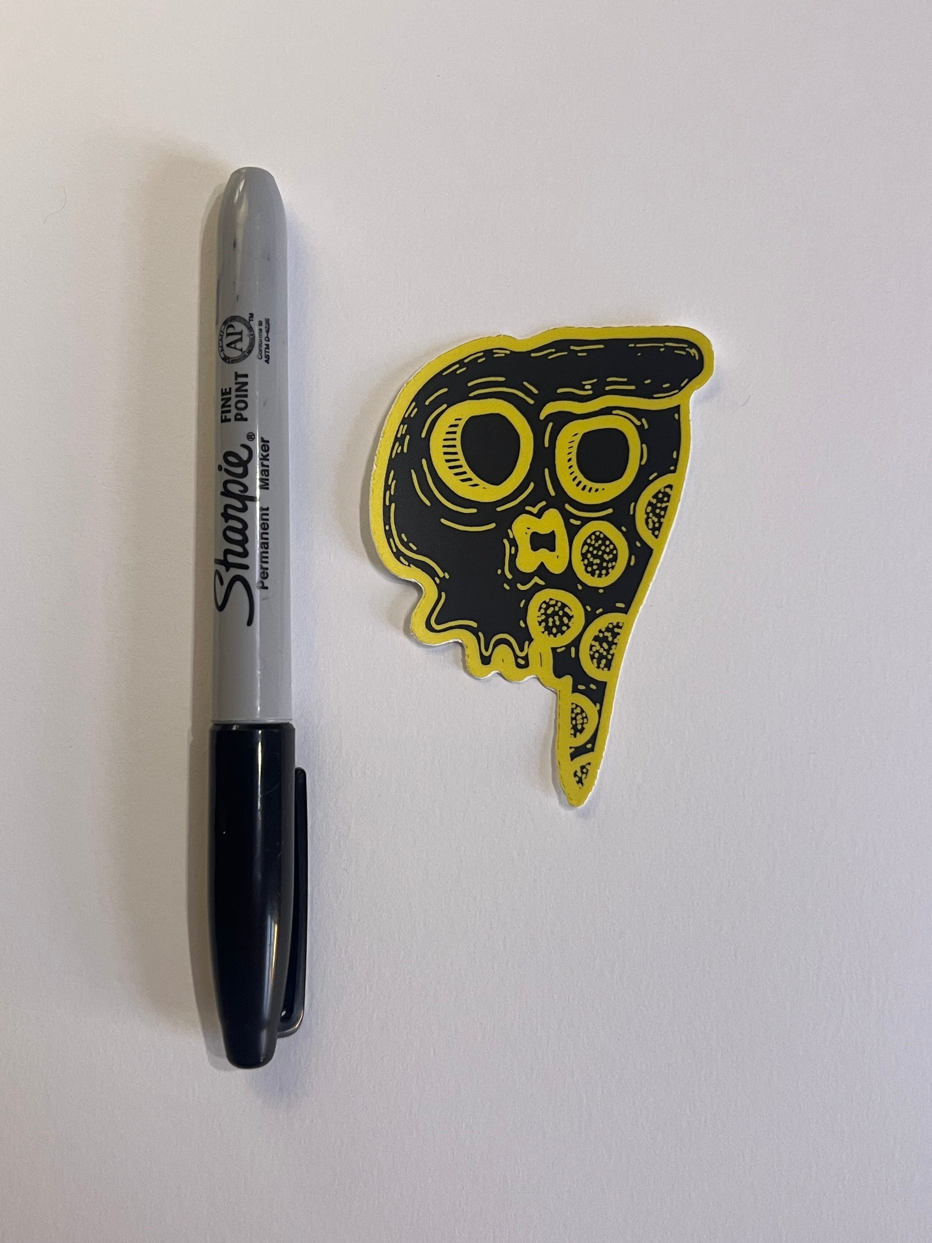 Pizza Skull sticker