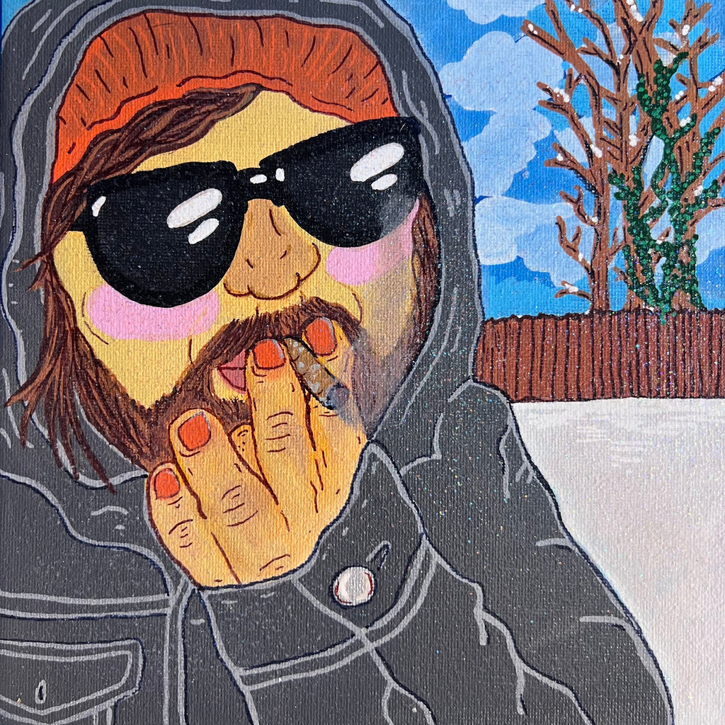 Snow day smoke painting